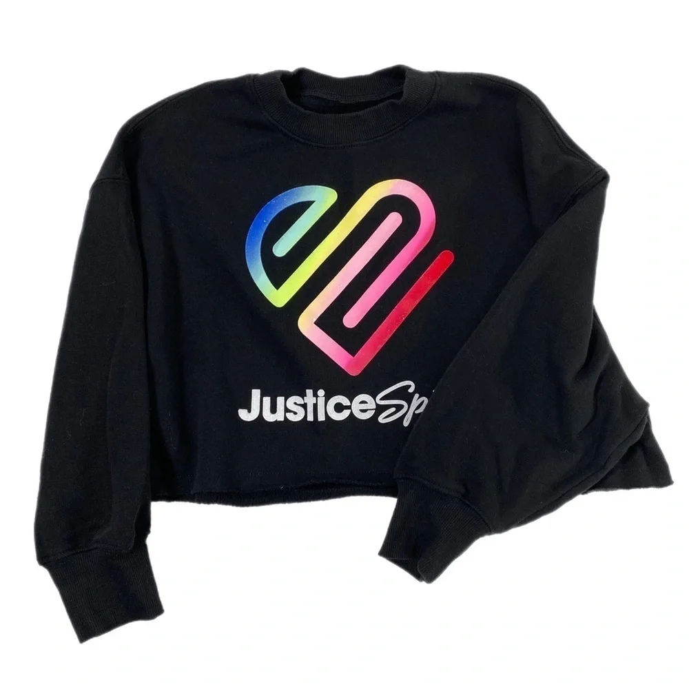 Justice Sport Oversized Raw Hem Girl’s Sweatshirt
